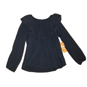 Wonder Nation Girls Eyelet Trim Top